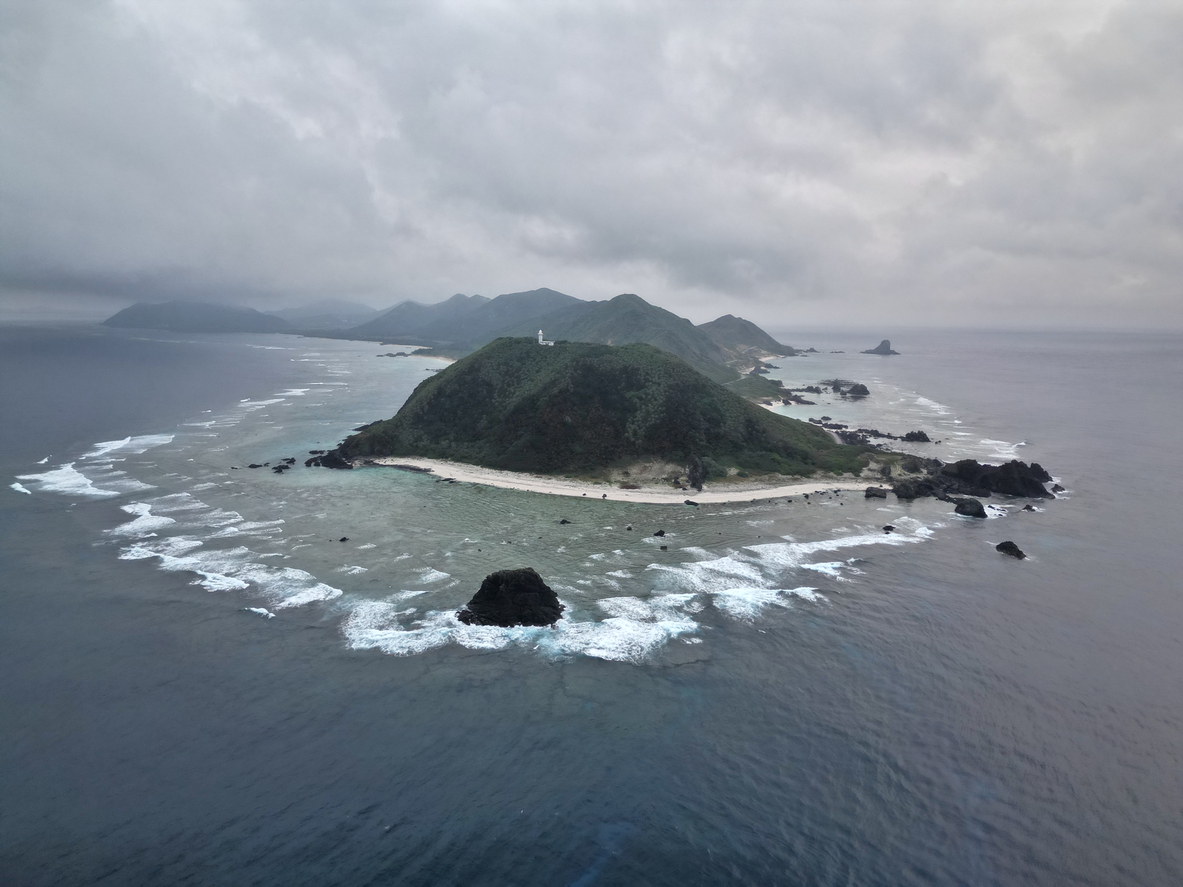 Iheya Island and Reef Aerial