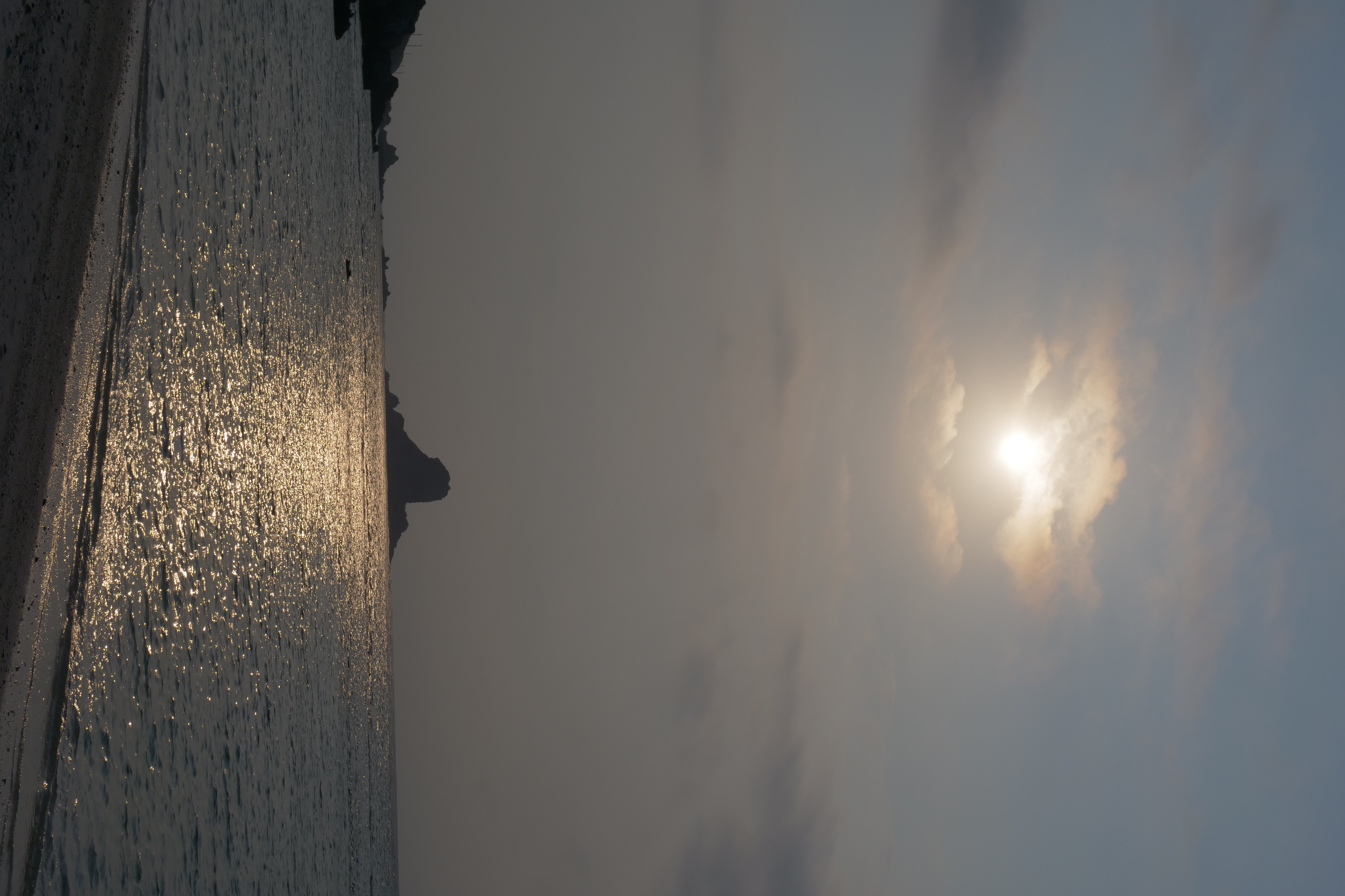 Sunset path over ocean